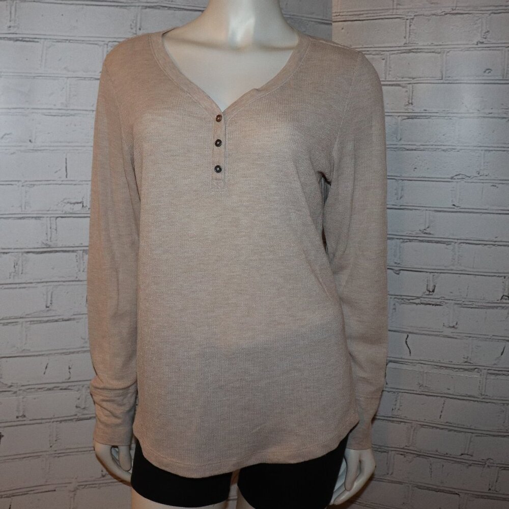 🤎🌾Faded Glory Long Sleeve Tee · Tan Neutral · Size XL